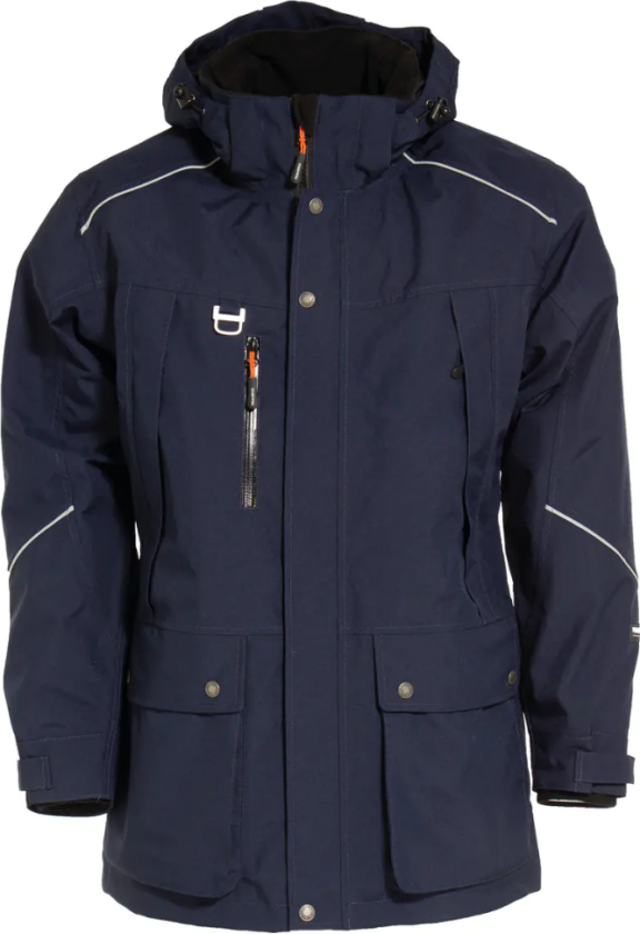 Parkas – Vind- og vanntett, PFAS-fri (62354603-XL, Marineblå, 1 Stykk, størrelse-XL)