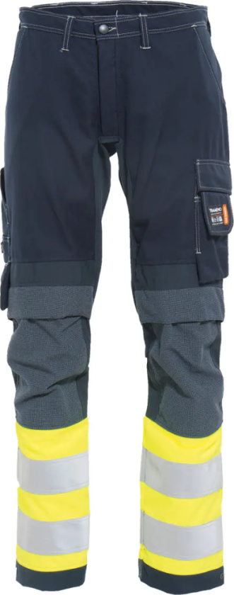 Bukse Med Stretch – Metallfri, Flammehemmende (63228194-D80, Gul/marineblå, 1 Stykk, størrelse-D80)