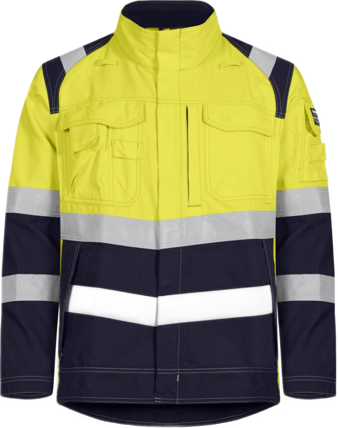 Tera TX Jakke – Lett, Flammehemmende (58348194-3XL, Gul/marineblå, 1 Stykk, størrelse-3XL)