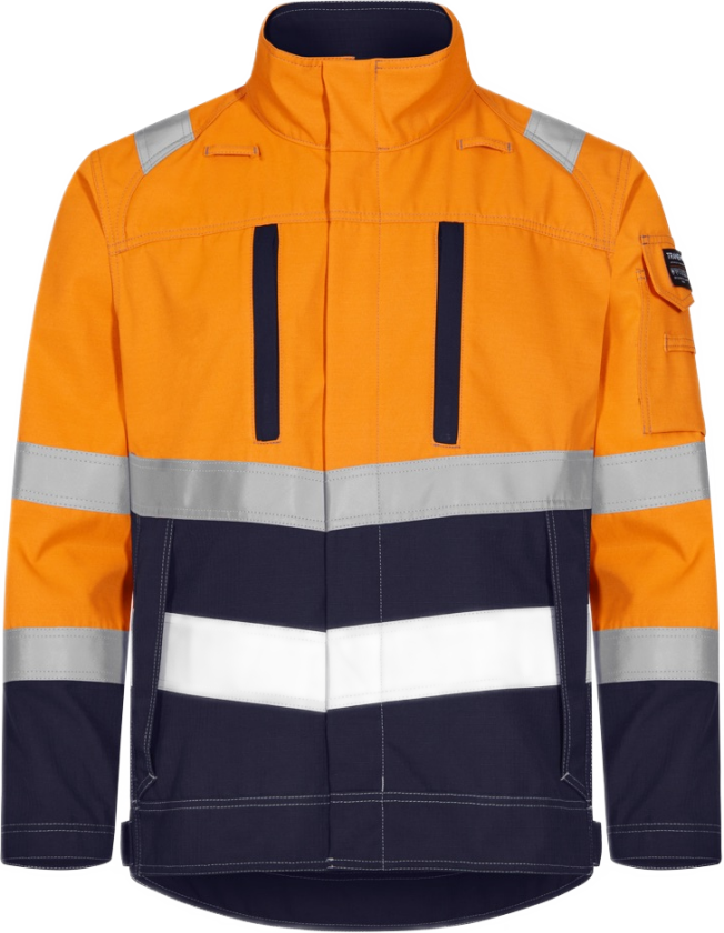 Synbarhetsjakke – Flammehemmende, Lett (52348493-3XL, Oransje/marine, 1 Stykk, størrelse-3XL)