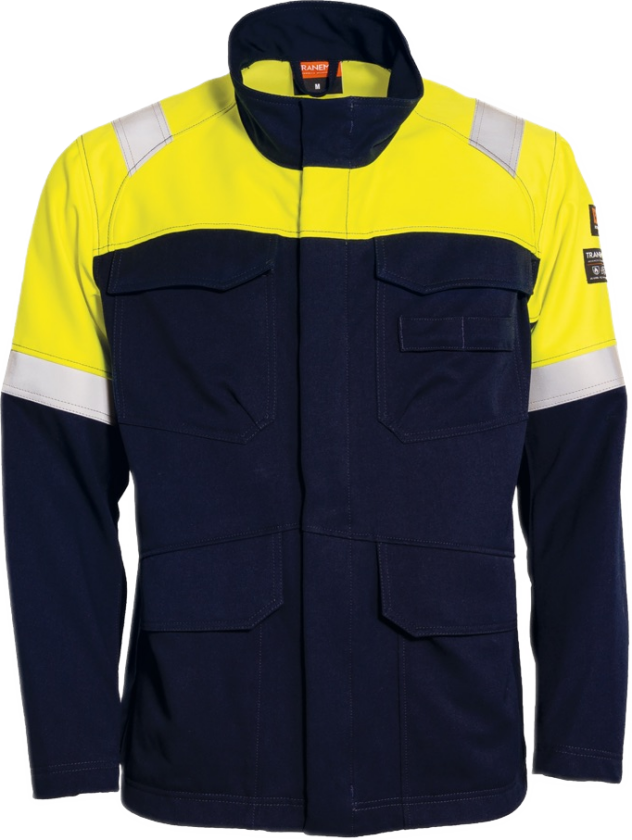 Magma Jakke – Flammehemmende Beskyttelse (56358794-3XL, Gul/marineblå, 1 Stykk, størrelse-3XL)