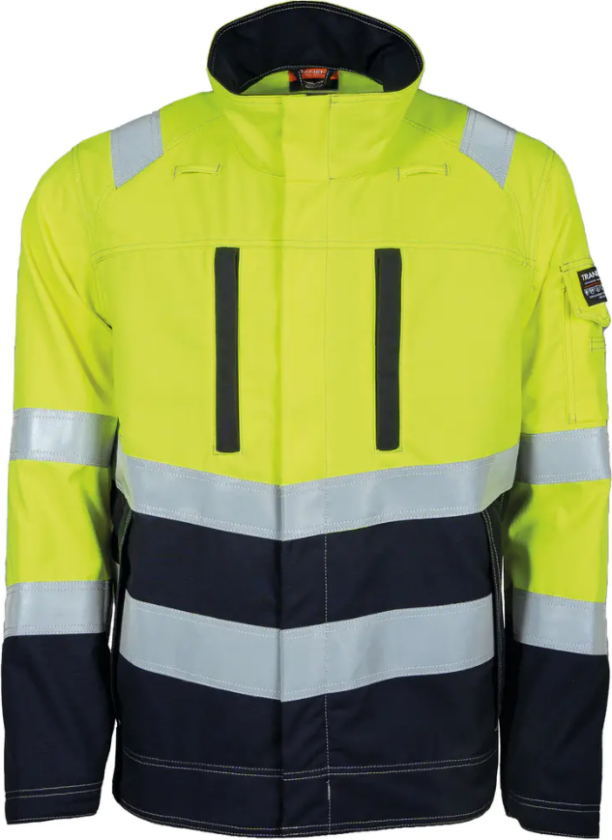 Tera TX Jakke – Flammehemmende, Lett (58318194-2XL, Gul/marineblå, 1 Stykk, størrelse-2XL)