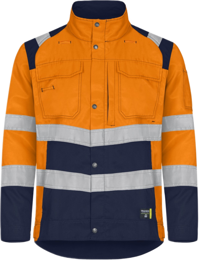 Jakke HV – Høy Synlighet, PFAS-Fri (43304493-4XL, Orange / Navy Blue, 1 Stykk, størrelse-4XL)