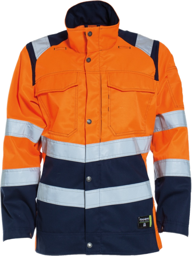 Damejakke – Høy Synbarhet, PFAS-Fri (43394493-L, Oransje/marine, 1 Stykk, størrelse-L)