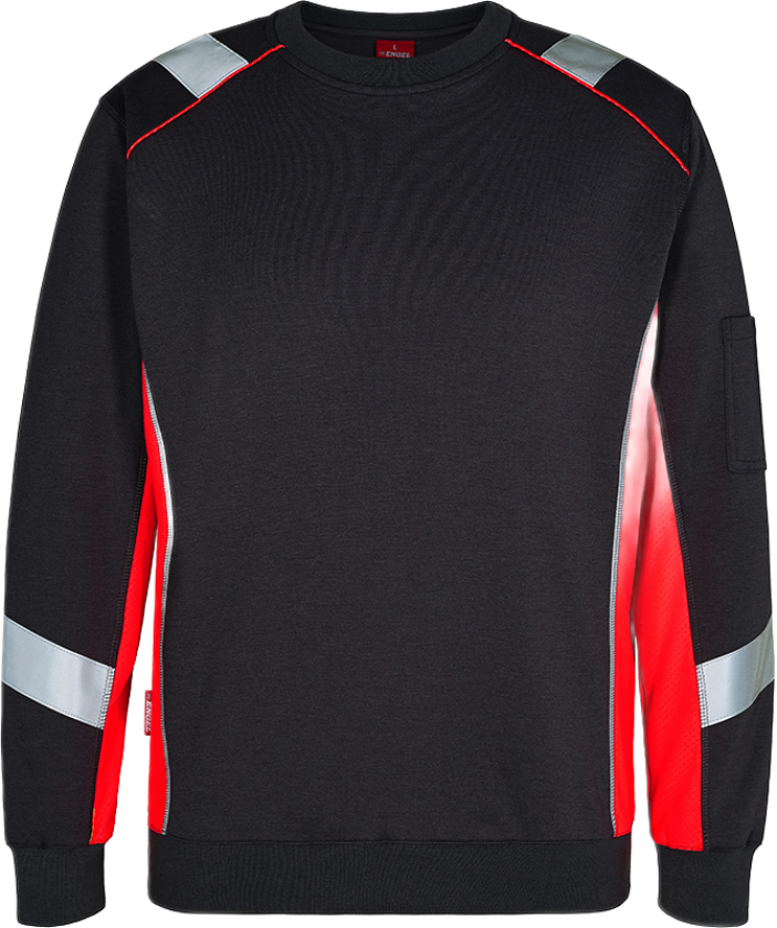Cargo Genser – Behagelig, Lett (8871-257-2047-XL, Svart/Hivis Rød, 1 Stykk, størrelse-XL)