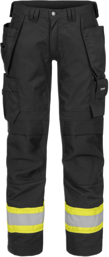 Avansert Bukse – Høy Komfort, Stretch (19524095-C52, Svart/gul, 1 Stykk, størrelse-C52)