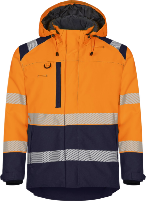 Vinterjakke – Vind- og vanntett, PFAS-fri (43014693-2XL, Oransje/marine, 1 Stykk, størrelse-2XL)