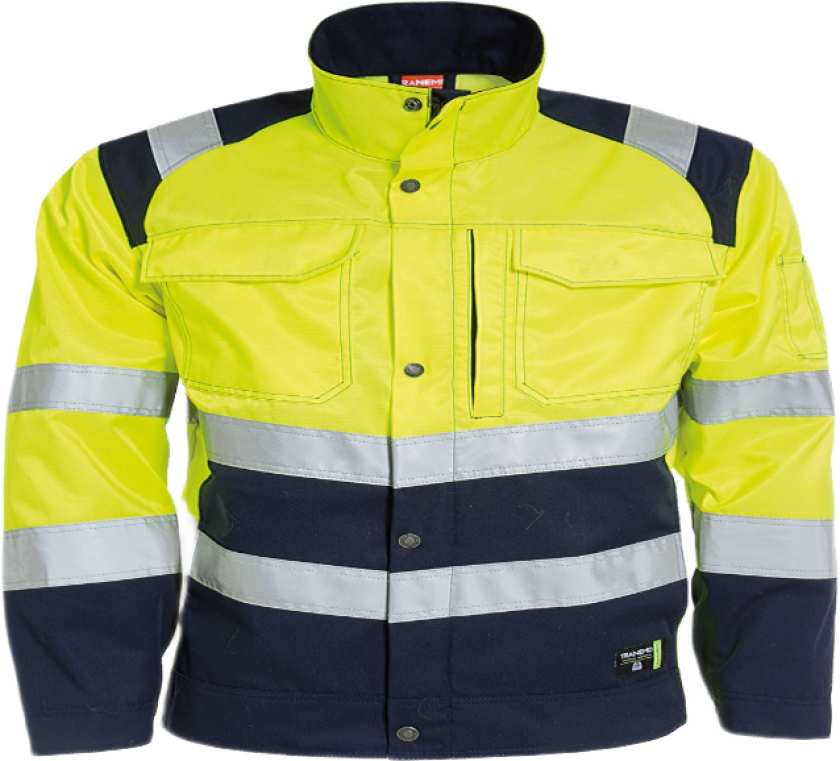 Jakke Med Fleecefôr – Høy Synlighet (43354494-XS, Yellow / Navy blue, 1 Stykk, størrelse-XS)