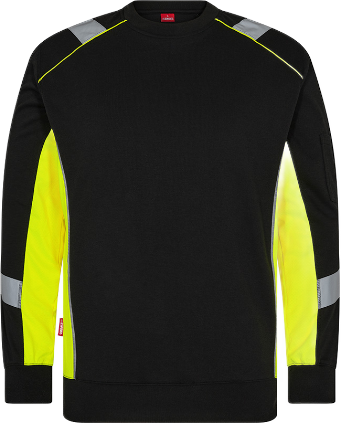 Cargo Genser – Behagelig, Lett (8871-257-2038-S, Svart/Hivis Gul, 1 Stykk, størrelse-S)