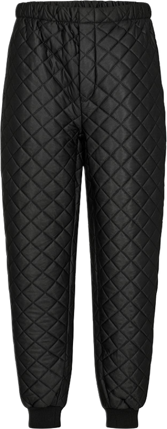 Termobukse – Elastisk Linning, Ribbkant  (621-300-20-4XL, Svart, 1 Stykk, størrelse-4XL)