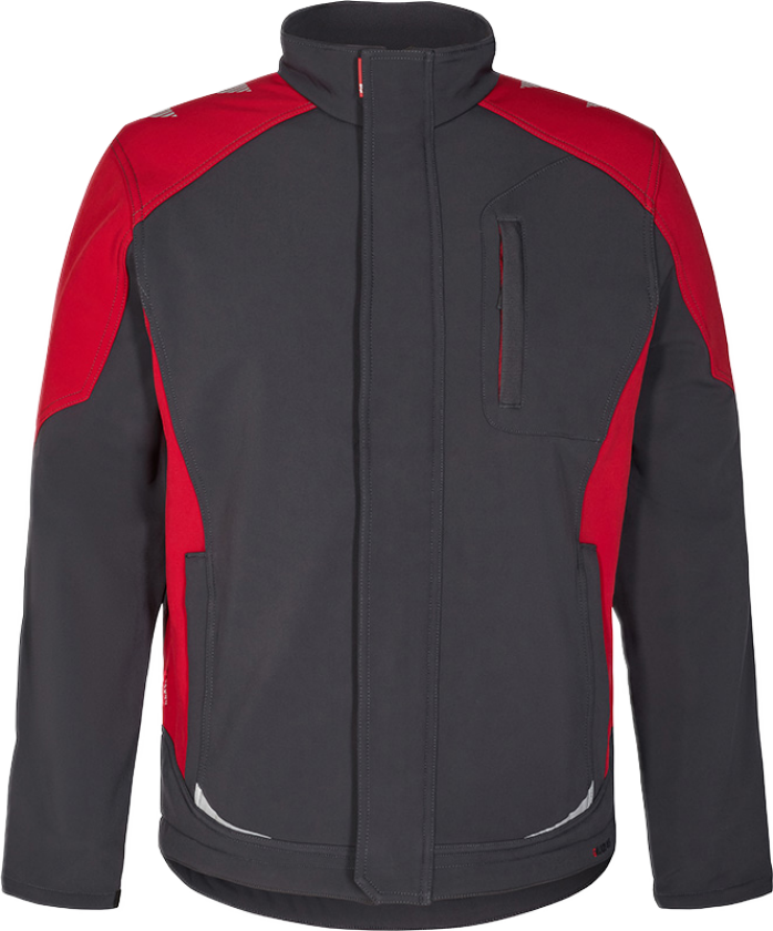 Softshelljakke – Funksjonell og Komfortabel (8810-229-79757-2XL, Antrasittgrå/Tomatrød, 1 Stykk, størrelse-2XL)