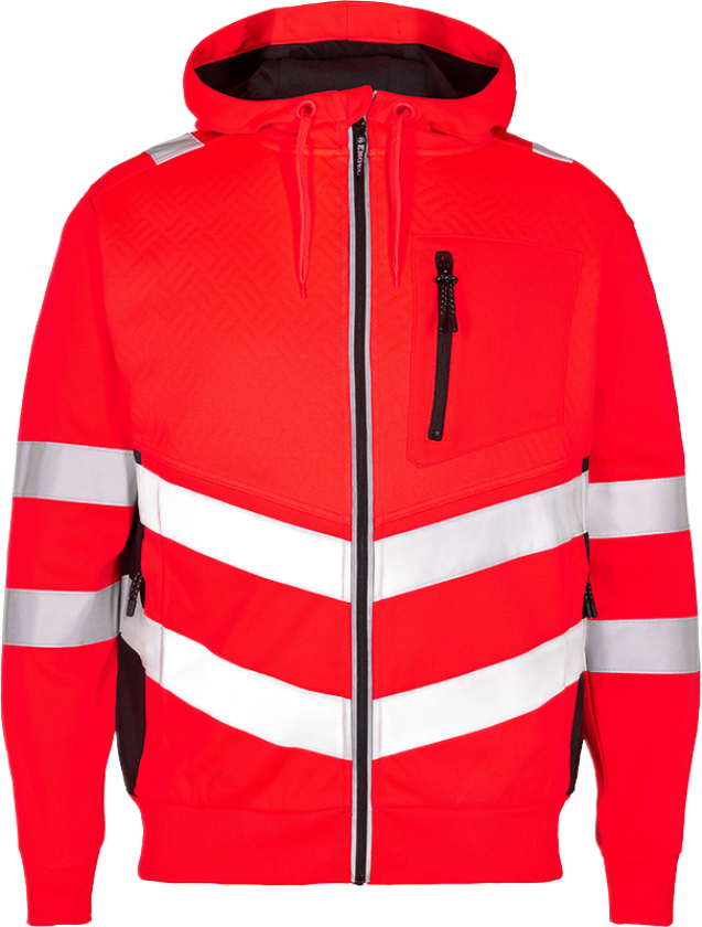 Hettegenser – Funksjonell, moderne design (8025-241-4720-XS, Hivis Rød/Sort, 1 Stykk, størrelse-XS)