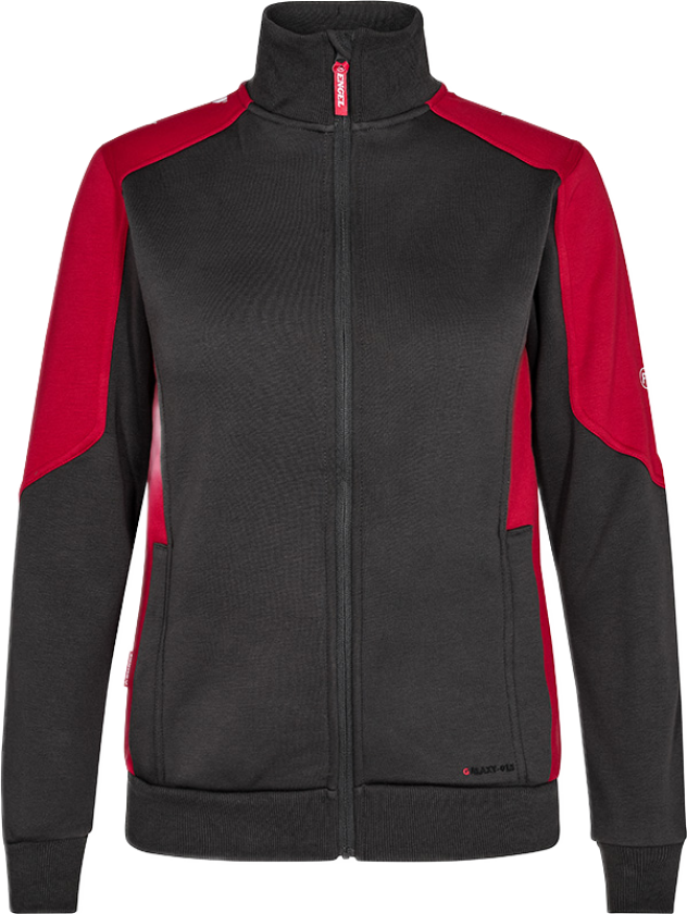 Galaxy Dame Joggejakke – Funksjonell, Behagelig (8825-233-79757-XS, Antrasittgrå/Tomatrød, 1 Stykk, størrelse-XS)