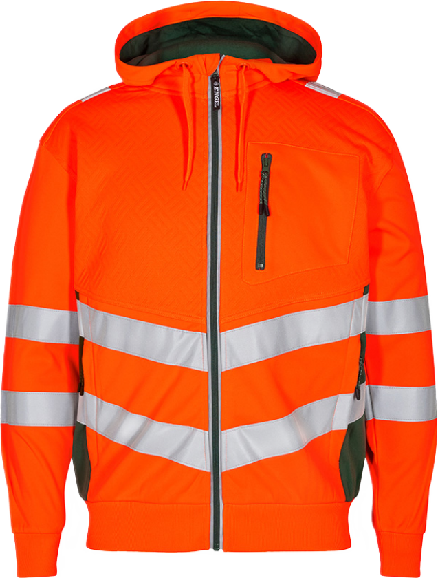 Hettegenser – Funksjonell, moderne design (8025-241-101-6XL, Hivis Oransje/Grønn, 1 Stykk, størrelse-6XL)
