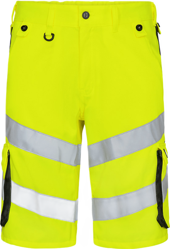 Safety Light Shorts – Slitesterk, Pustende (6545-319-3820-80, Hivis Gul/Sort, 1 Stykk, størrelse-80)