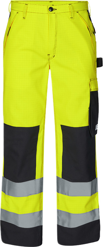 Multinorm Bukse – Antistatisk, Flammehemmende (2235-825-3820-92, Hivis Gul/Sort, 1 Stykk, størrelse-92)