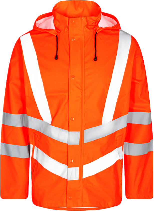 Safety Regnjakke – Funksjonell og Vanntett (1921-102-10-2XL, oransje, 1 Stykk, størrelse-2XL)