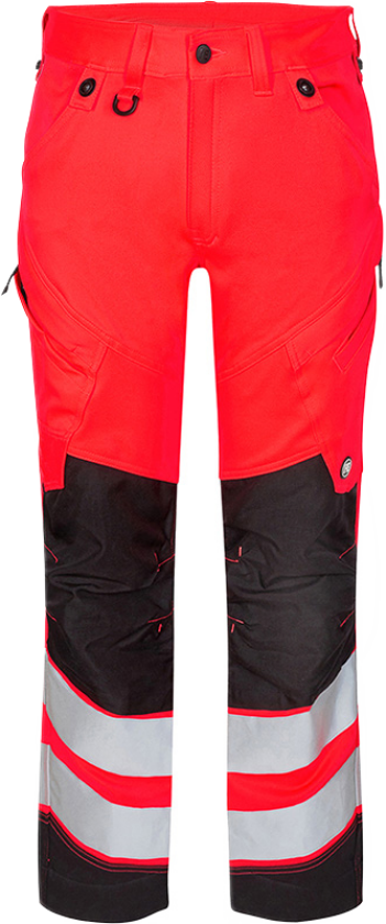 Safety Bukse – Optimal Bevegelighet, Høy Slitestyrke (2544-314-4720-88, Hivis Rød/Sort, 1 Stykk, størrelse-88)