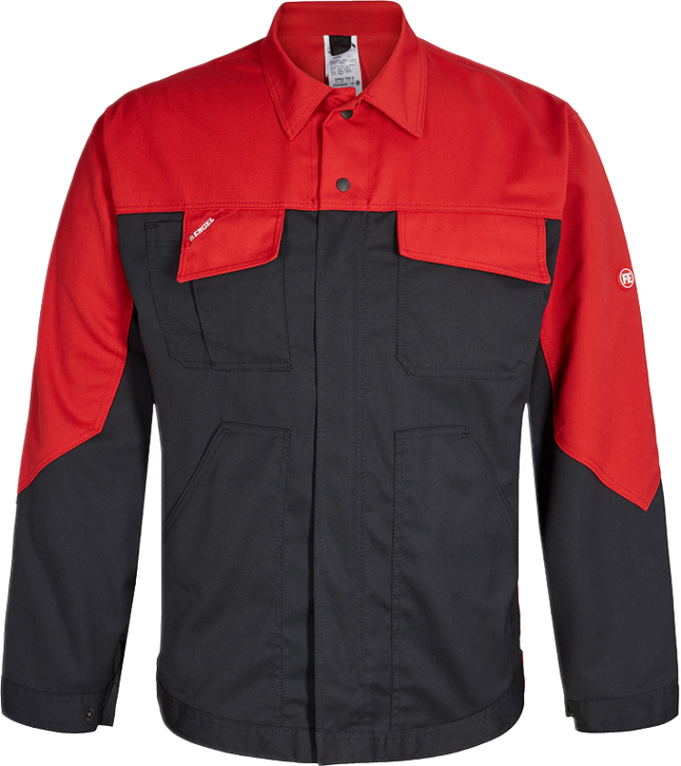 Enterprise Stretch Jakke – Optimal Komfort (1680-217-2011-L, Svart/Rød, 1 Stykk, størrelse-L)