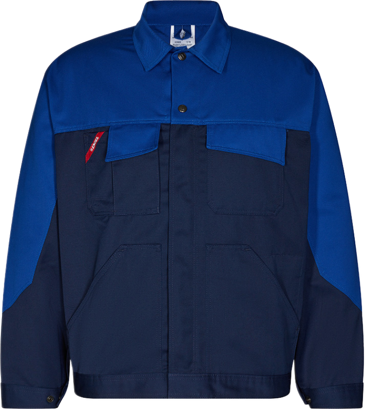 Enterprise Jakke – Tofarget, kort design (1600-780-68-XL, Blå, 1 Stykk, størrelse-XL)