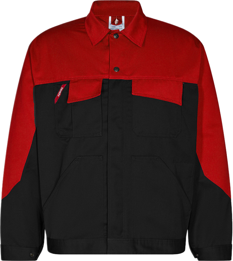 Enterprise Jakke – Tofarget, kort design (1600-780-2011-XL, Svart/Rød, 1 Stykk, størrelse-XL)