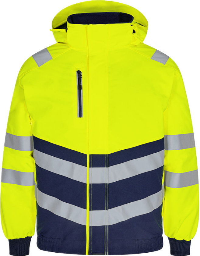 Safety Pilotjakke – Vann- og vindtett, høy synlighet (1248-930-38165-2XL, Hivis Gul/Blekkblå, 1 Stykk, størrelse-2XL)