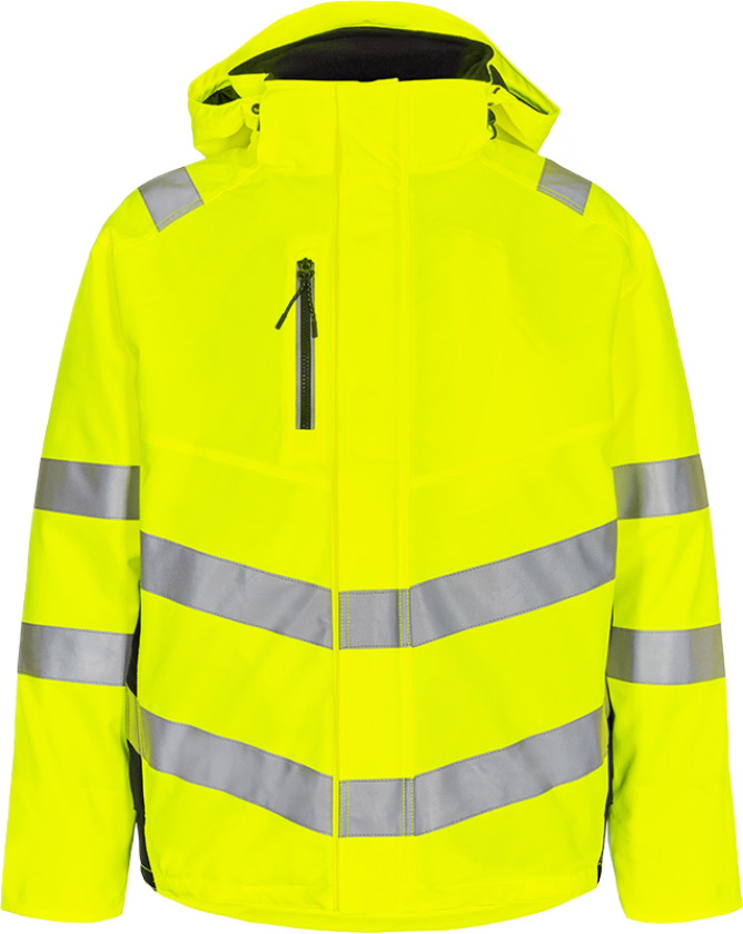 Safety Vinterjakke – Pustende, vann- og vindtett (1946-930-3820-5XL, Hivis Gul/Sort, 1 Stykk, størrelse-5XL)