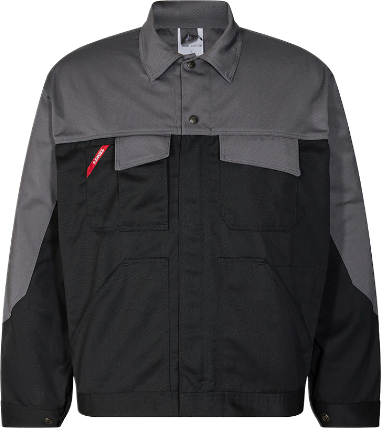 Enterprise Jakke – Tofarget, kort design (1600-780-2025-4XL, Svart/grå, 1 Stykk, størrelse-4XL)