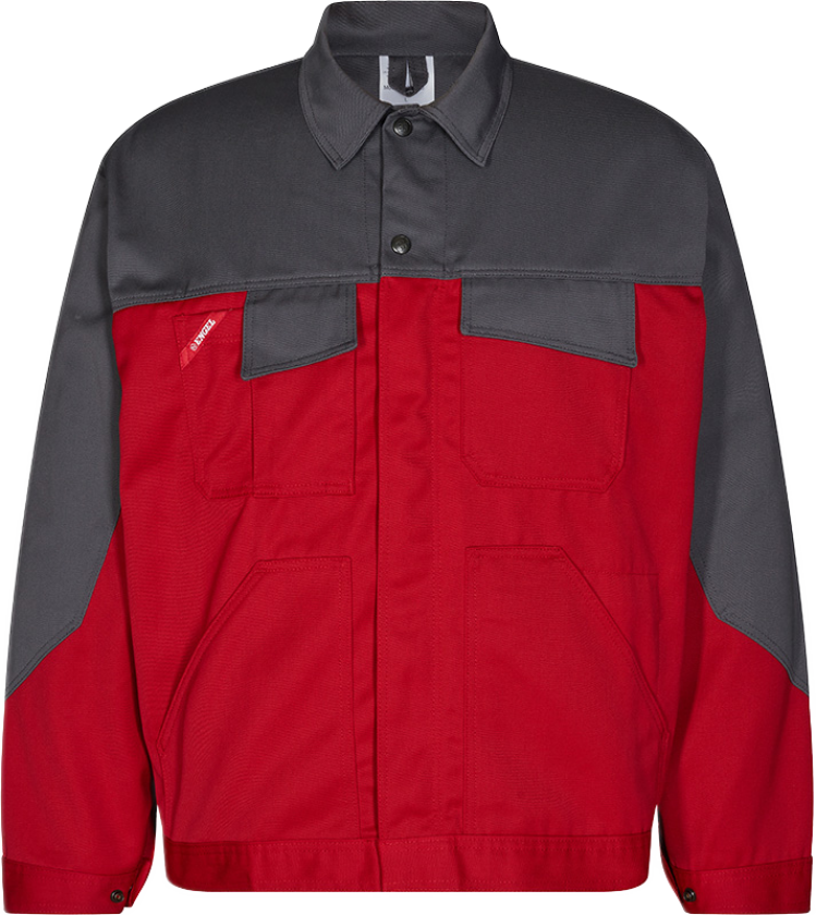 Enterprise Jakke – Tofarget, kort design (1600-780-1125-S, Rød/grå, 1 Stykk, størrelse-S)