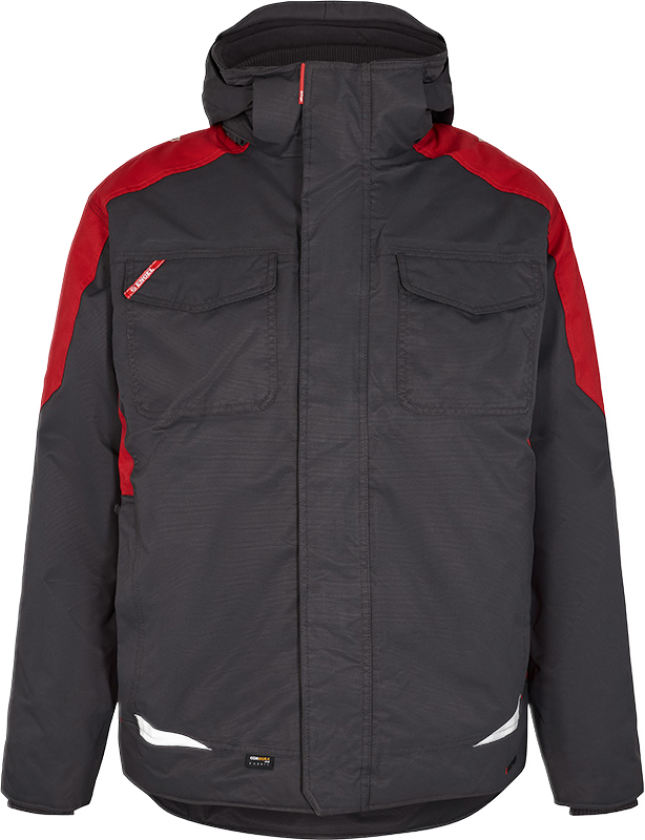 Galaxy Vinterjakke – Vanntett, Pustende (1410-354-79757-L, Antrasittgrå/Tomatrød, 1 Stykk, størrelse-L)