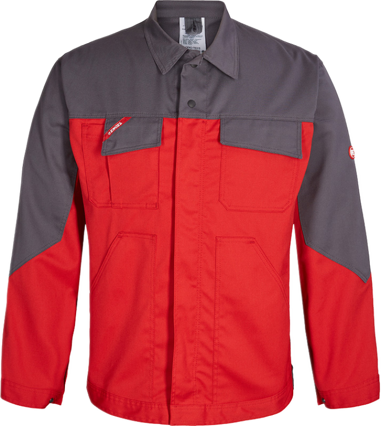 Enterprise Stretch Jakke – Optimal Komfort (1680-217-1125-XL, Rød/grå, 1 Stykk, størrelse-XL)