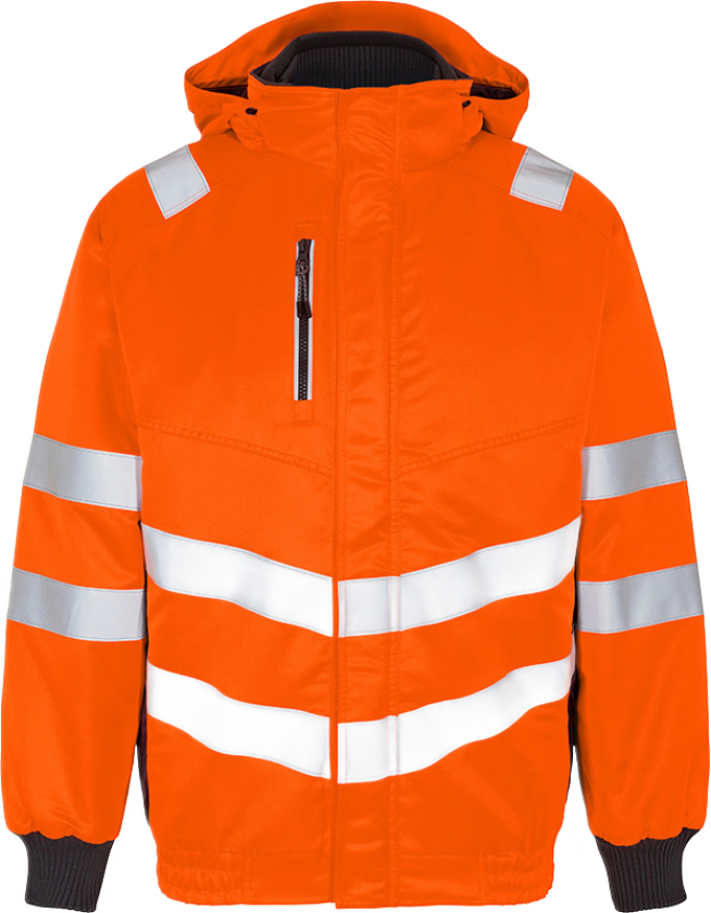 Safety Pilotjakke – Vannavvisende, Høy Synlighet (1247-935-1079-L, Hivis Oransje/Antrasittgrå, 1 Stykk, størrelse-L)