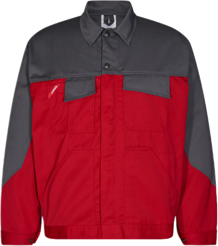 Enterprise Jakke – Tofarget, kort design (1600-780-1125-4XL, Rød/grå, 1 Stykk, størrelse-4XL)