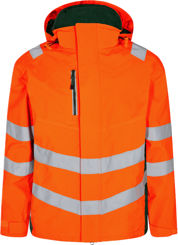 Skalljakke – Vann- og vindtett, pustende (1146-930-101-L, Hivis Oransje/Grønn, 1 Stykk, størrelse-L)