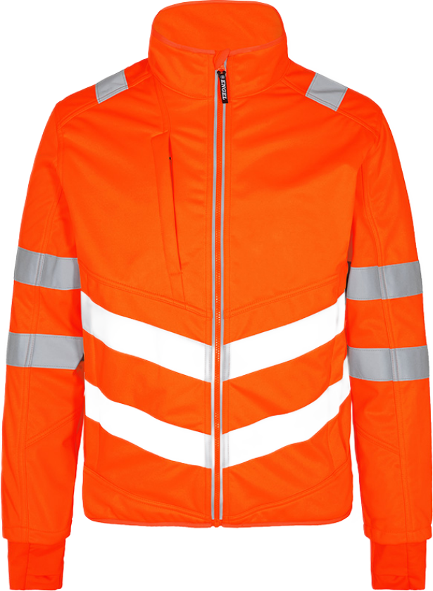 Softshelljakke – Vannavstøtende, Refleks (1158-237-10-2XL, HV oransje, 1 Stykk, størrelse-2XL)