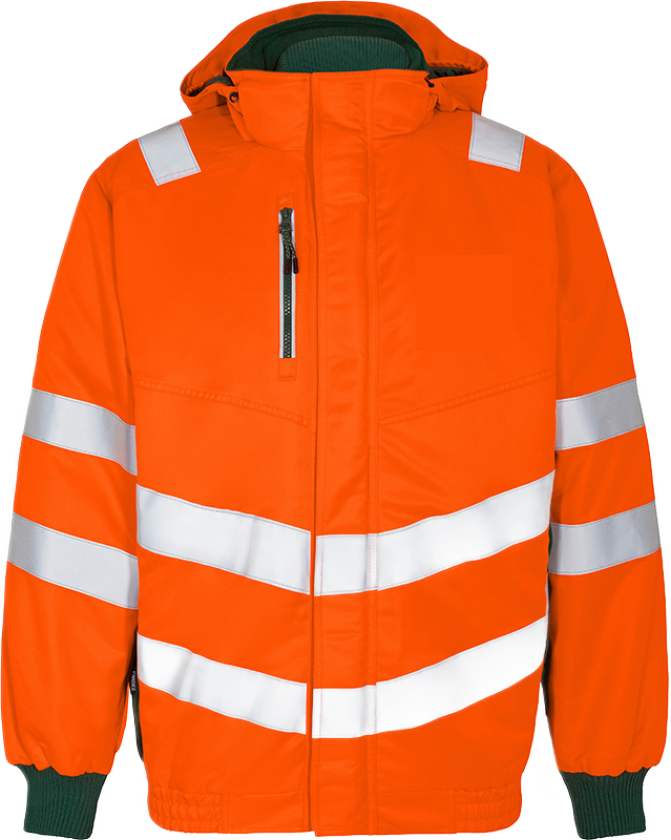 Safety Pilotjakke – Vannavvisende, Høy Synlighet (1247-935-101-M, Hivis Oransje/Grønn, 1 Stykk, størrelse-M)