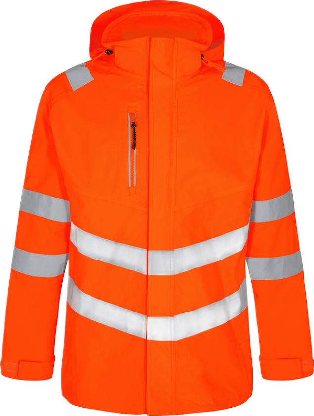 Parkasskalljakke – Vann- og vindtett, pustende (1145-930-10-5XL, HV oransje, 1 Stykk, størrelse-5XL)