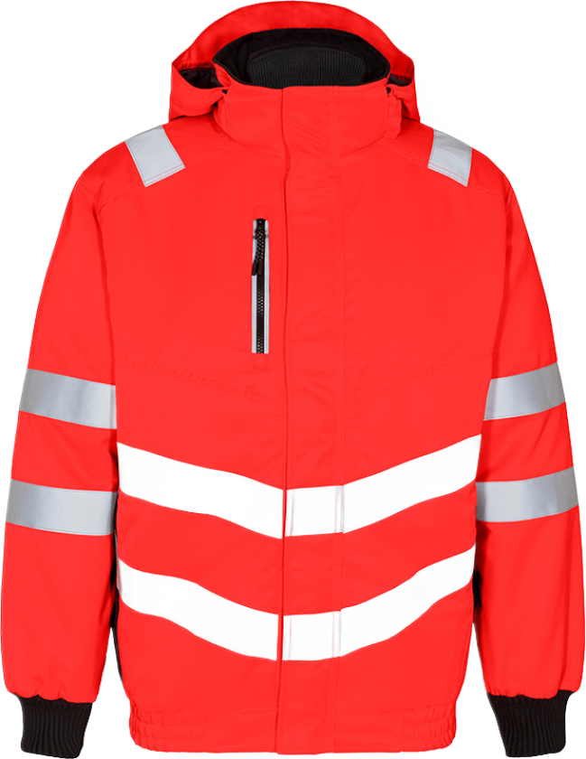 Safety Pilotjakke – Vannavvisende, Høy Synlighet (1247-935-4720-XS, Hivis Rød/Sort, 1 Stykk, størrelse-XS)