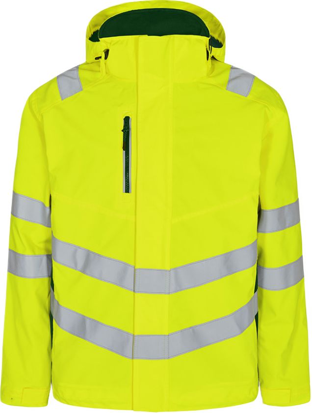 Skalljakke – Vann- og vindtett, pustende (1146-930-381-3XL, Hivis Gul/Grønn, 1 Stykk, størrelse-3XL)