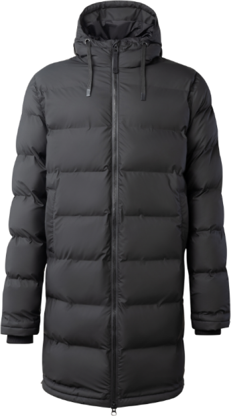 Shanna Lang Padded Coat – Varm og Vannavstøtende(1001866, Svart, Unisex, 1 stykke, størrelse-M)