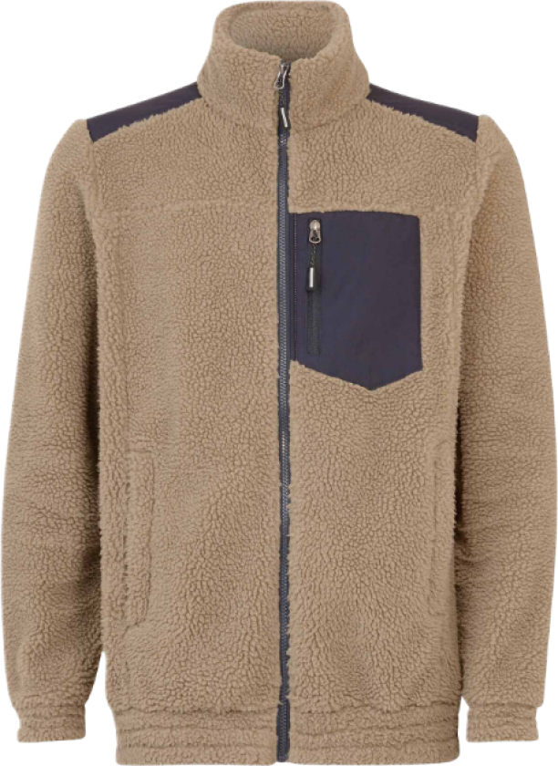 Teddy Fleece Jakke – Høy Termisk Isolasjon (408203XXL, Beige, 1 Stykk, størrelse-2XL)
