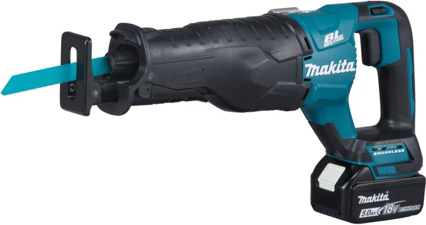 Bajonettsag makita 18v lxt® bajonettsag djr187t med 1 x 18v 5,0ah batteri. Uten lader