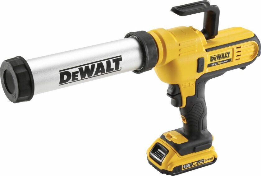 Dewalt 18v xr fugepistol (pølse 400ml) dce571d1 i koffert med 1 x 18v 2,0ah batteri & lader