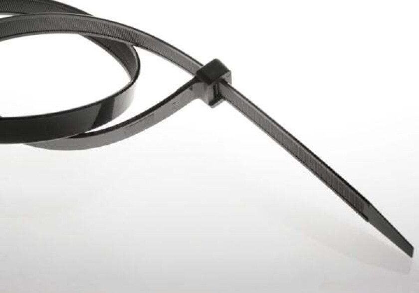 Buntebånd 380 x 4.5mm svart selefit 100stk