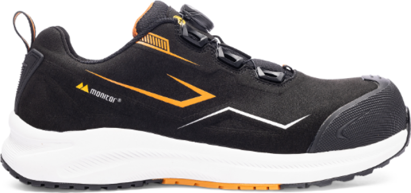 Recharge One Sikkerhetssko – Bred Passform, Høy Slitestyrke(1001625, Svart, Unisex, 1 Par, størrelse-37)