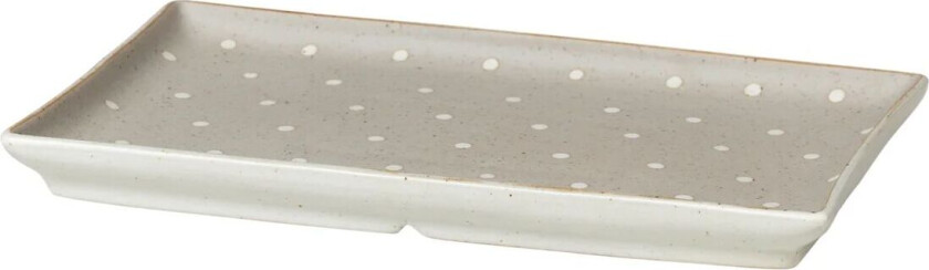 Eli tallerken 17,6x20 cm Matte soft light grey dots