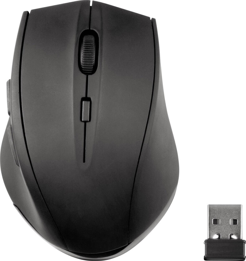 - Calado Silent Wireless Mouse with USB Nano Receiver - Black
