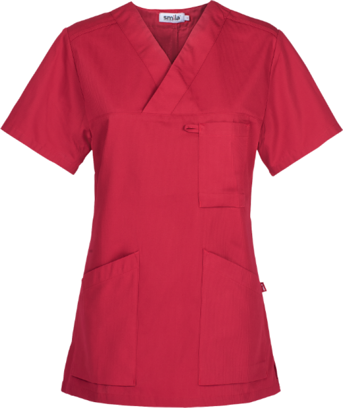 Smila Alva Tunika – Slim Fit, Praktiske Lommer(1000411, Mørk rød, Dame, 1 stykke, størrelse-S)