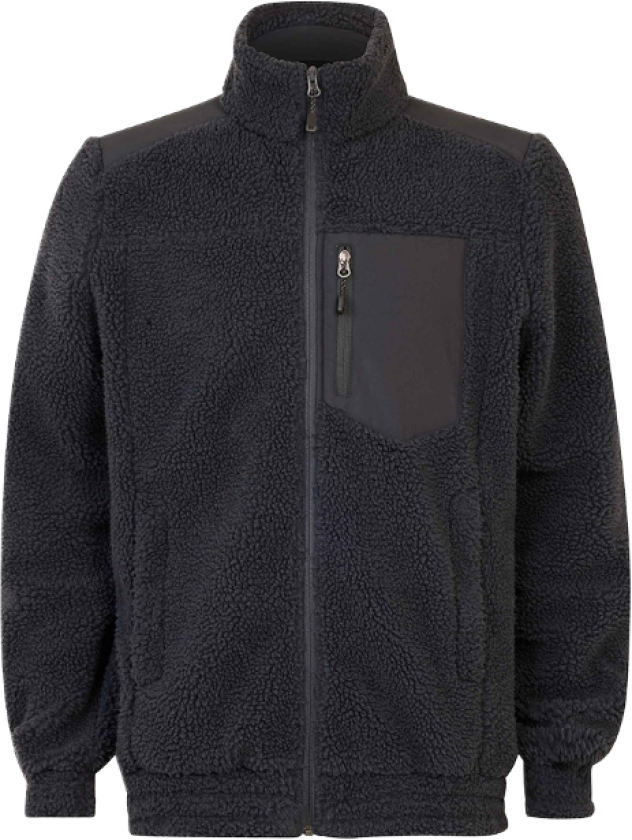 Teddy Fleece Jakke – Høy Termisk Isolasjon (408210XXL, Kull, 1 stykke, størrelse-2XL)