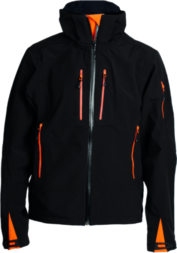 Contrast Colored Extreme Pro Shell – Vanntett, vindtett (709017M, Svart/oransje, 1 stykke, størrelse-M)